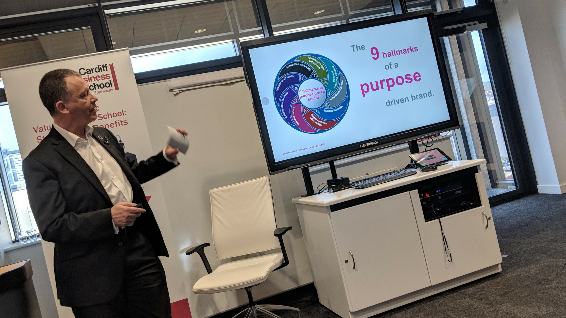 Stephen Killeen presenting on purpose