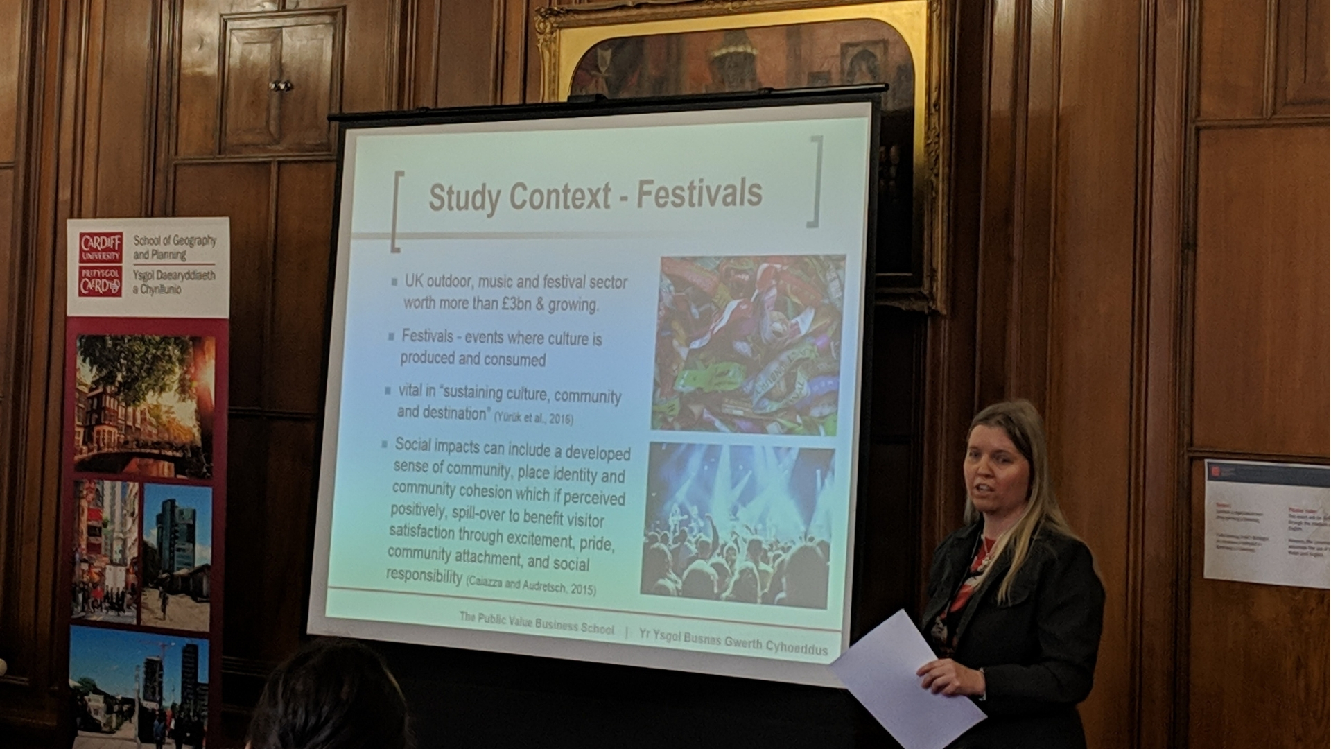 Woman delivering presentation