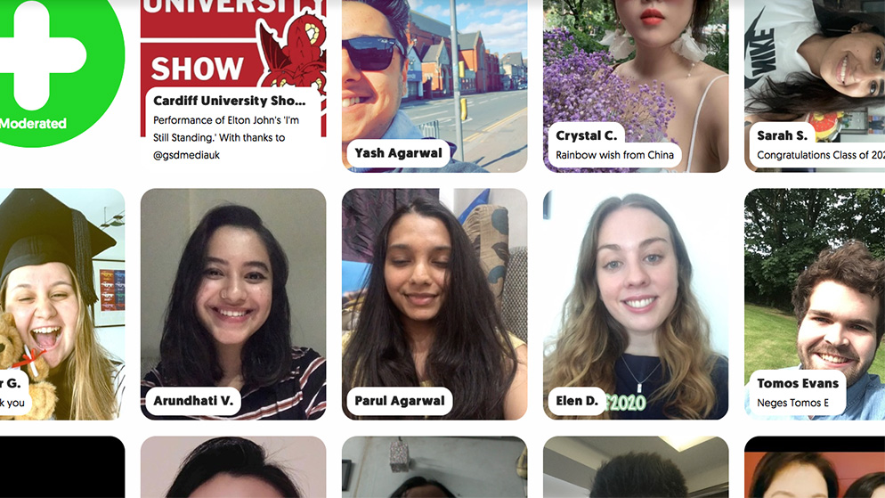 The Faces of students smiling