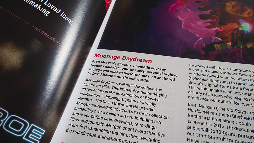A description of the Moonage Daydream documentary in the Sheffield DocFest programme