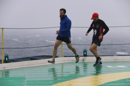 Steve Barker and Ian Hall run the Half Marathon