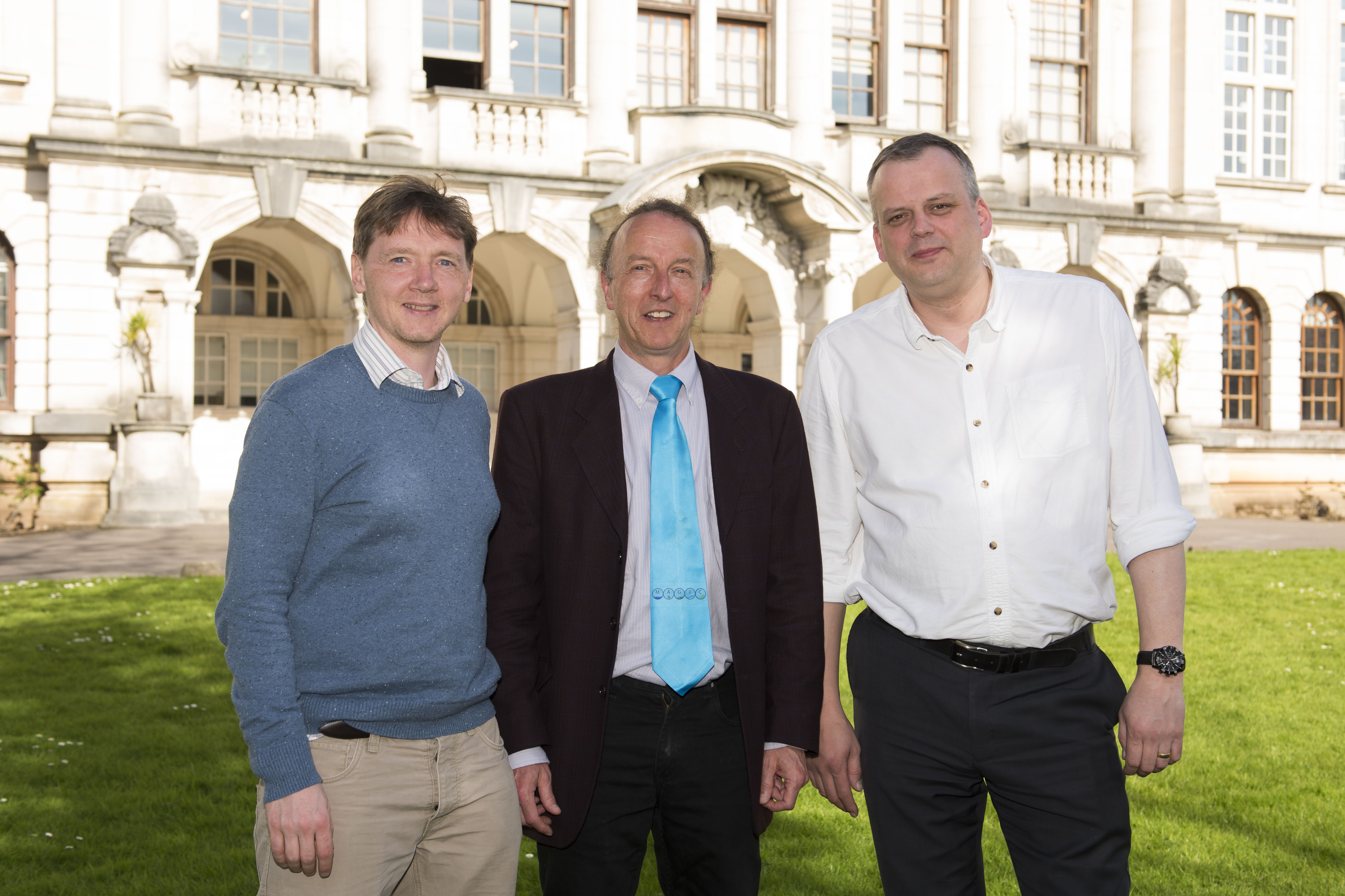 Dr Morten Andersen with Professor Mark Rehk&auml;mper, Imperial College London, and Ian Bowen, Nu Instruments.