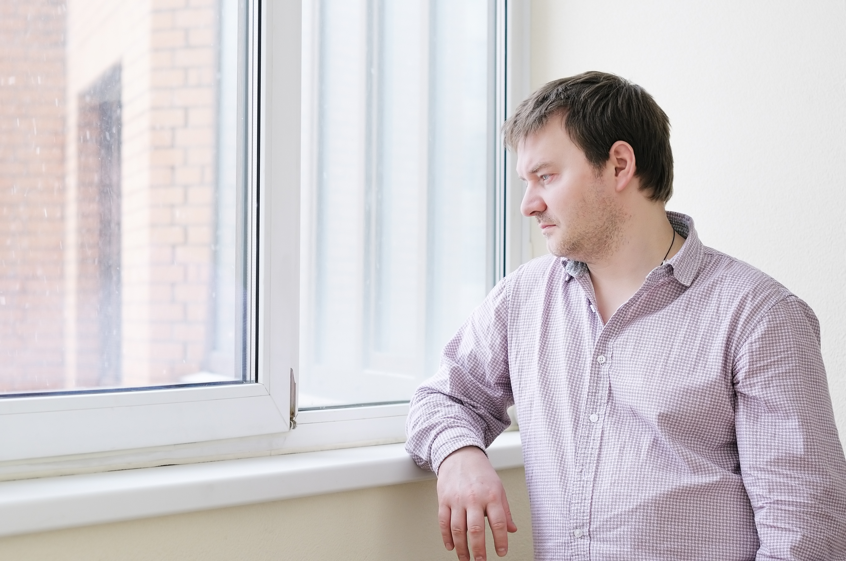 stock man gazing 