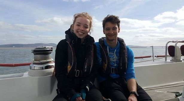 Environmental Geography students Nia Jones and Douglas Lewns 