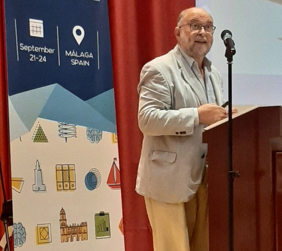 Professor Mike Levi speaking at a conference