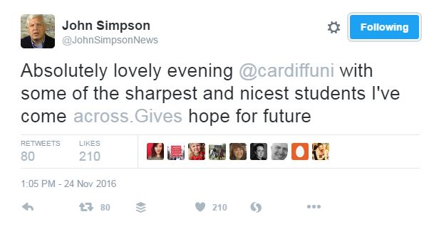 John Simpson Tweet