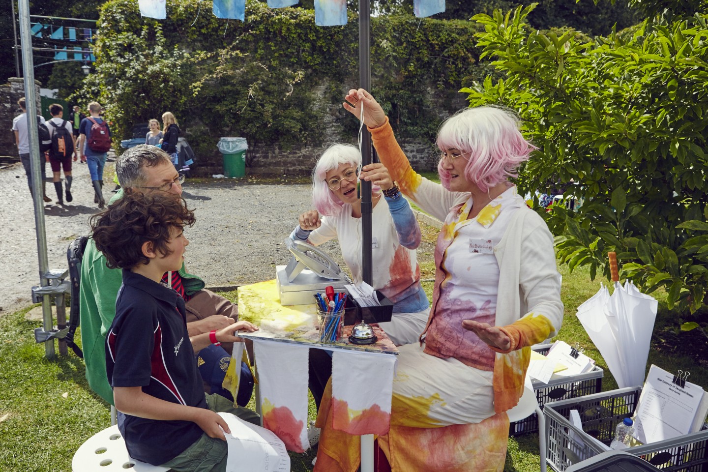 Members of public engaging with The Library of Imagined Genes