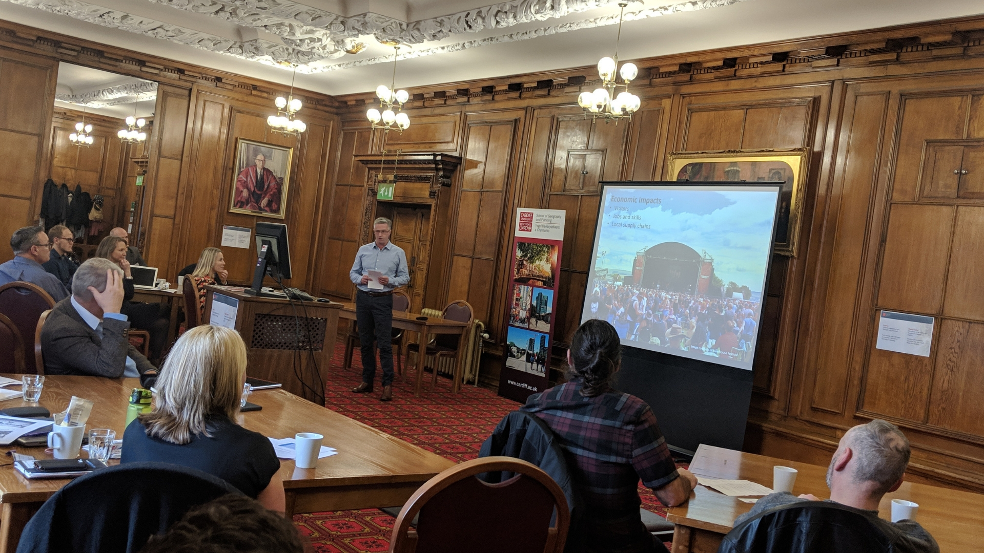 Man delivering presentation