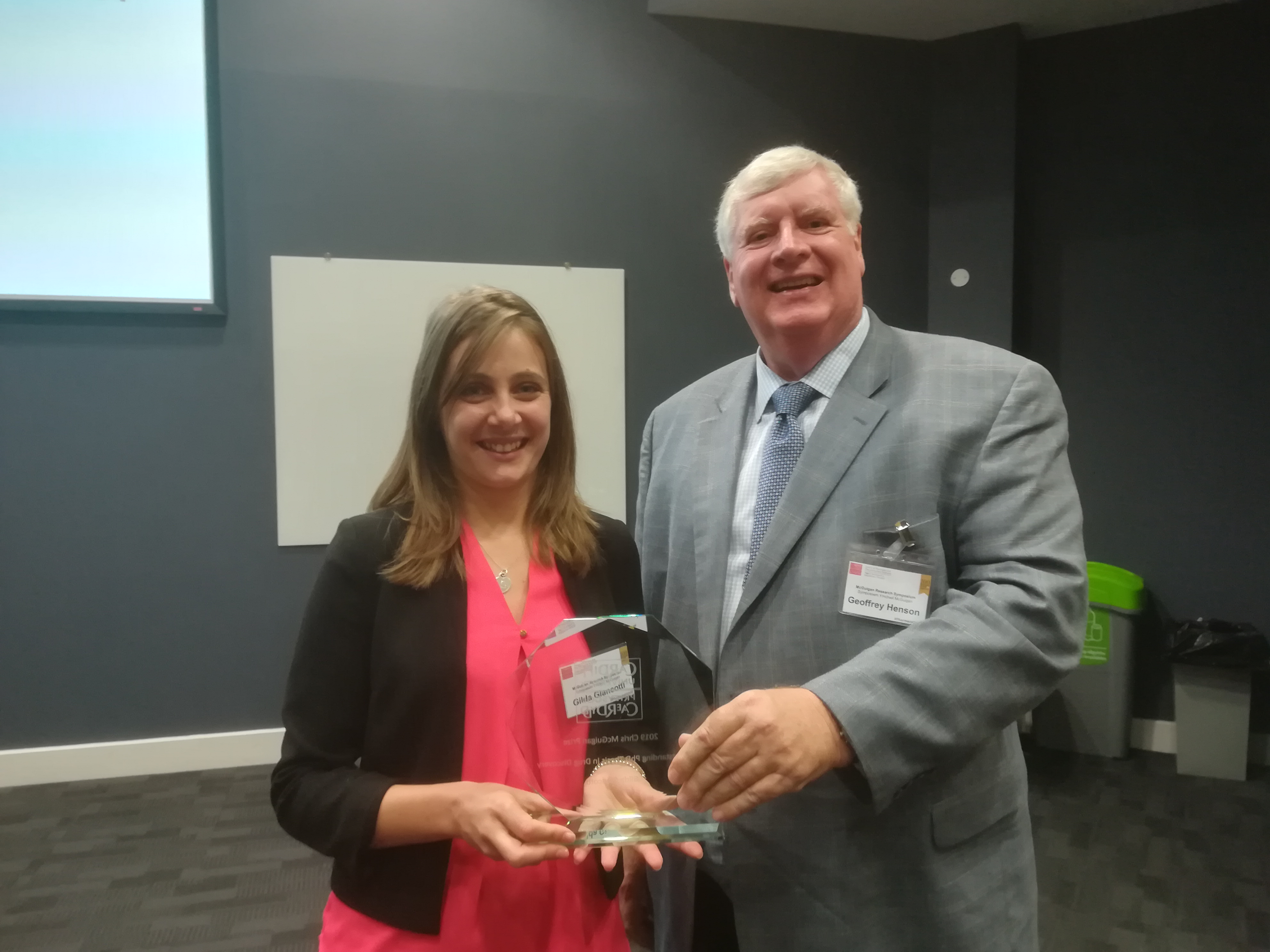 Gilda Giancotti with Dr Geoff Henson