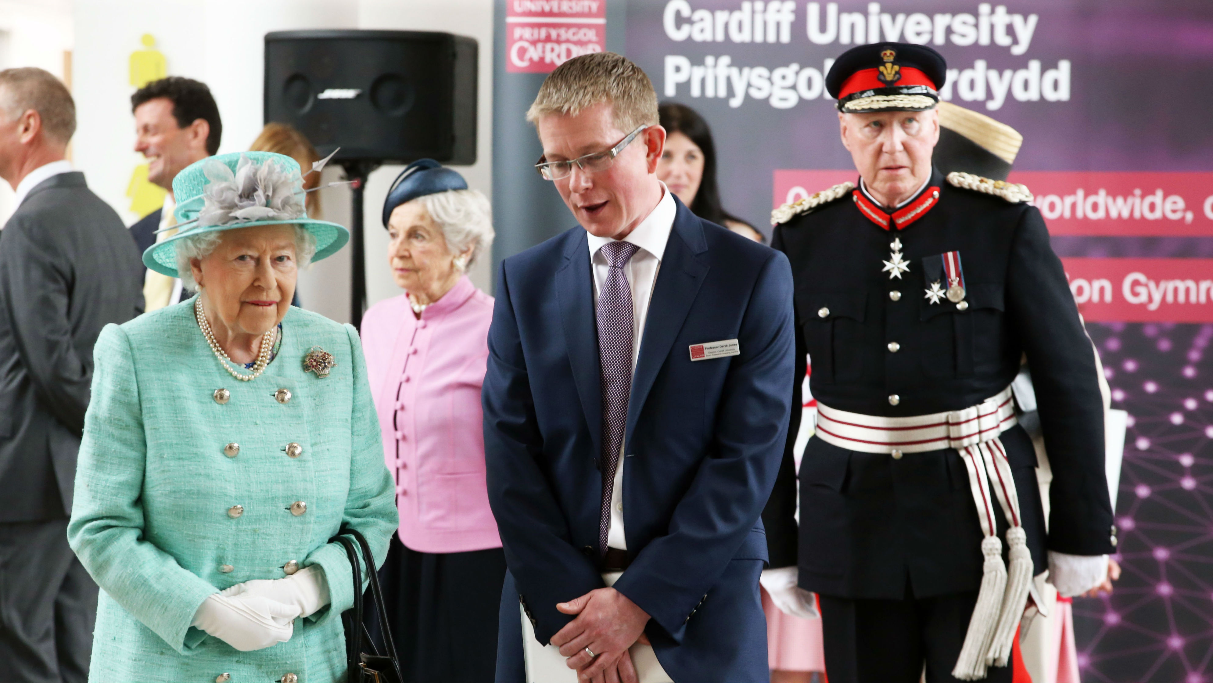 Professor Derek Jones with the Queen