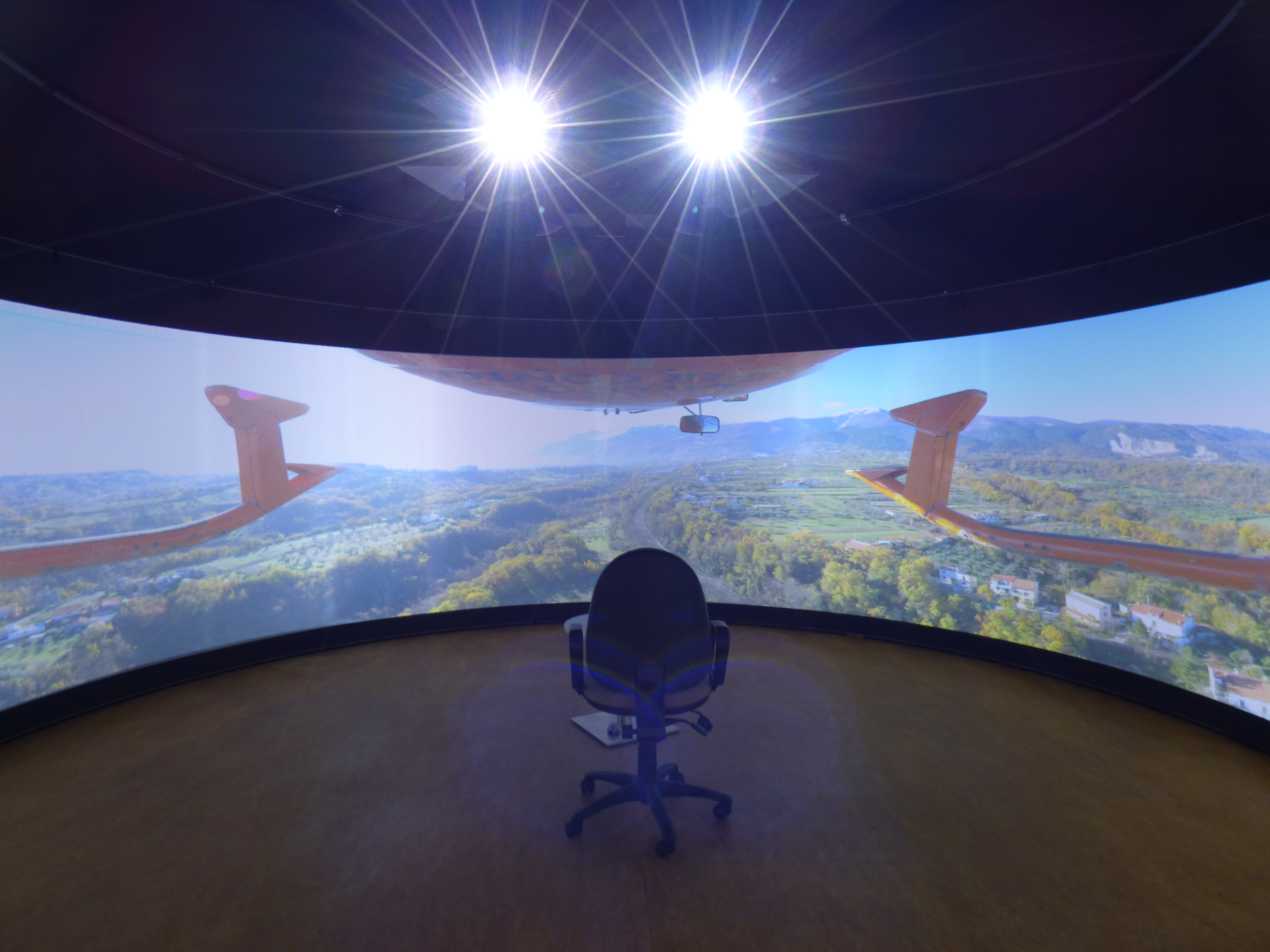 Inside the immersive igloo dome.