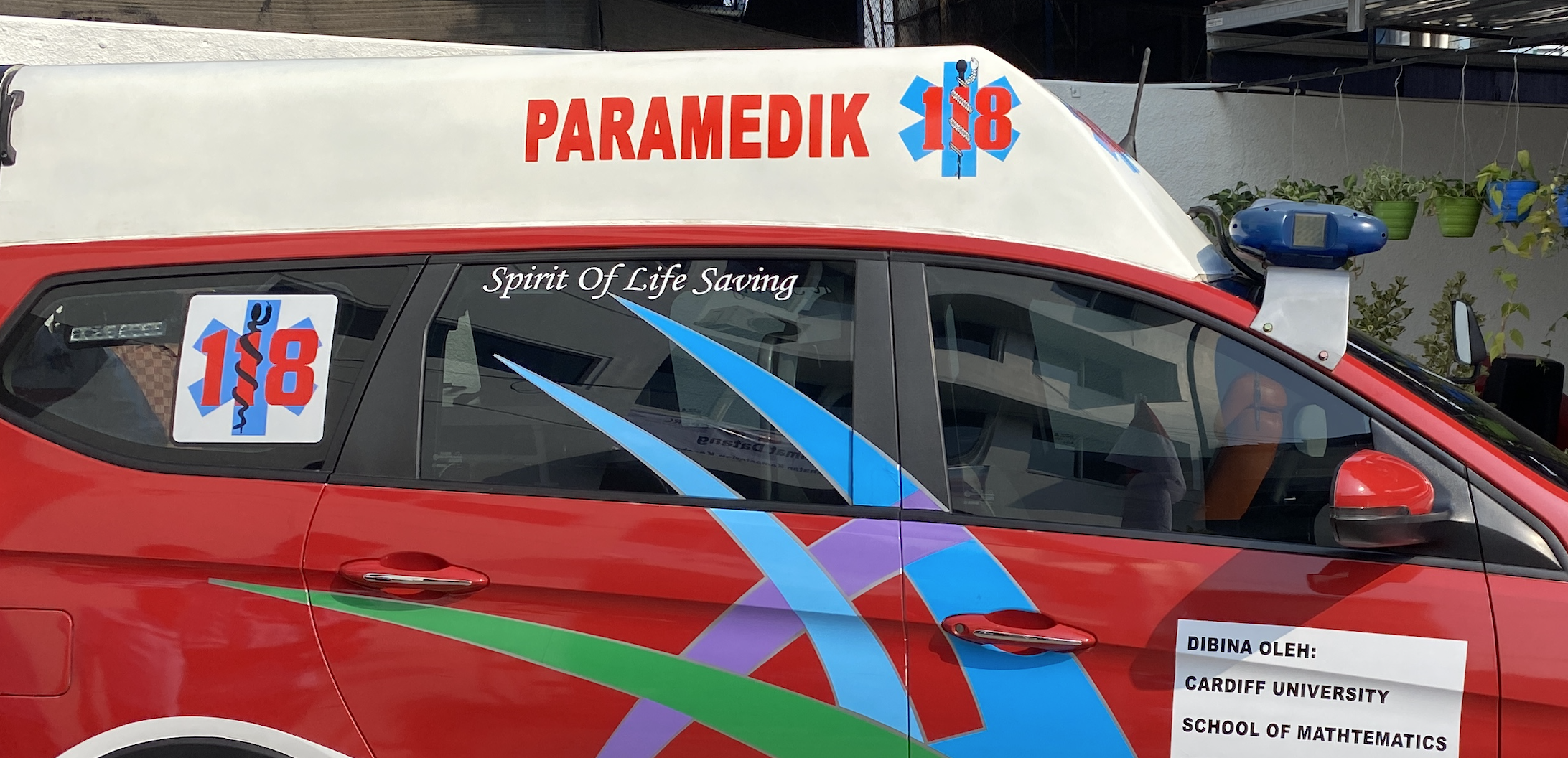 New Cardiff University School of Mathematics ambulance