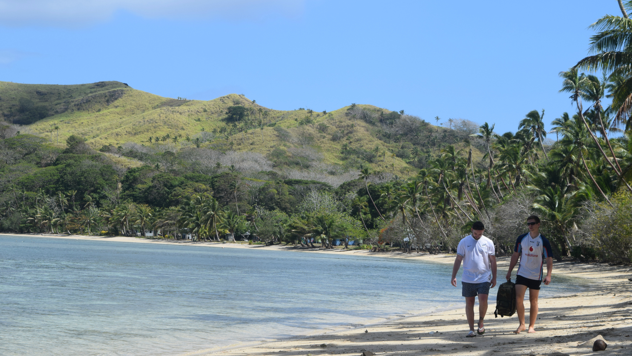 Callum Drummond and Ellis Williams on Batiki Beach