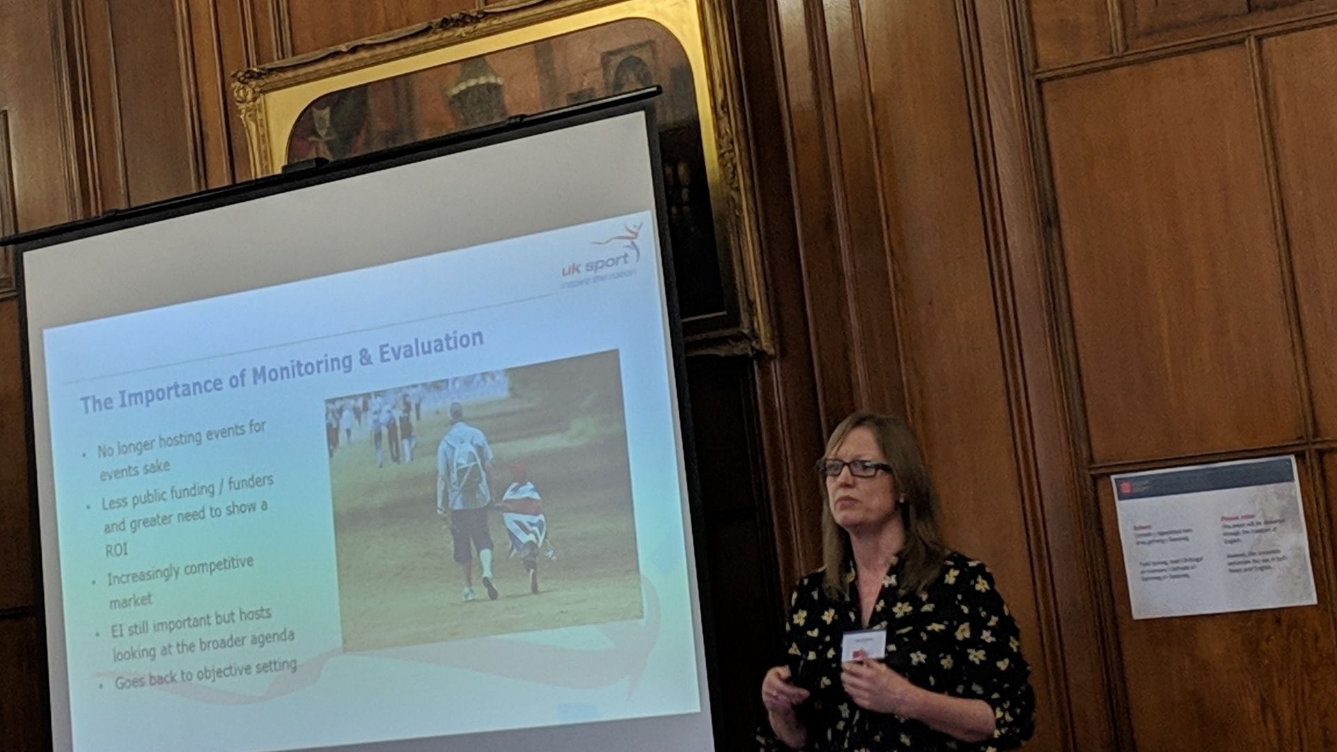 Woman delivering presentation