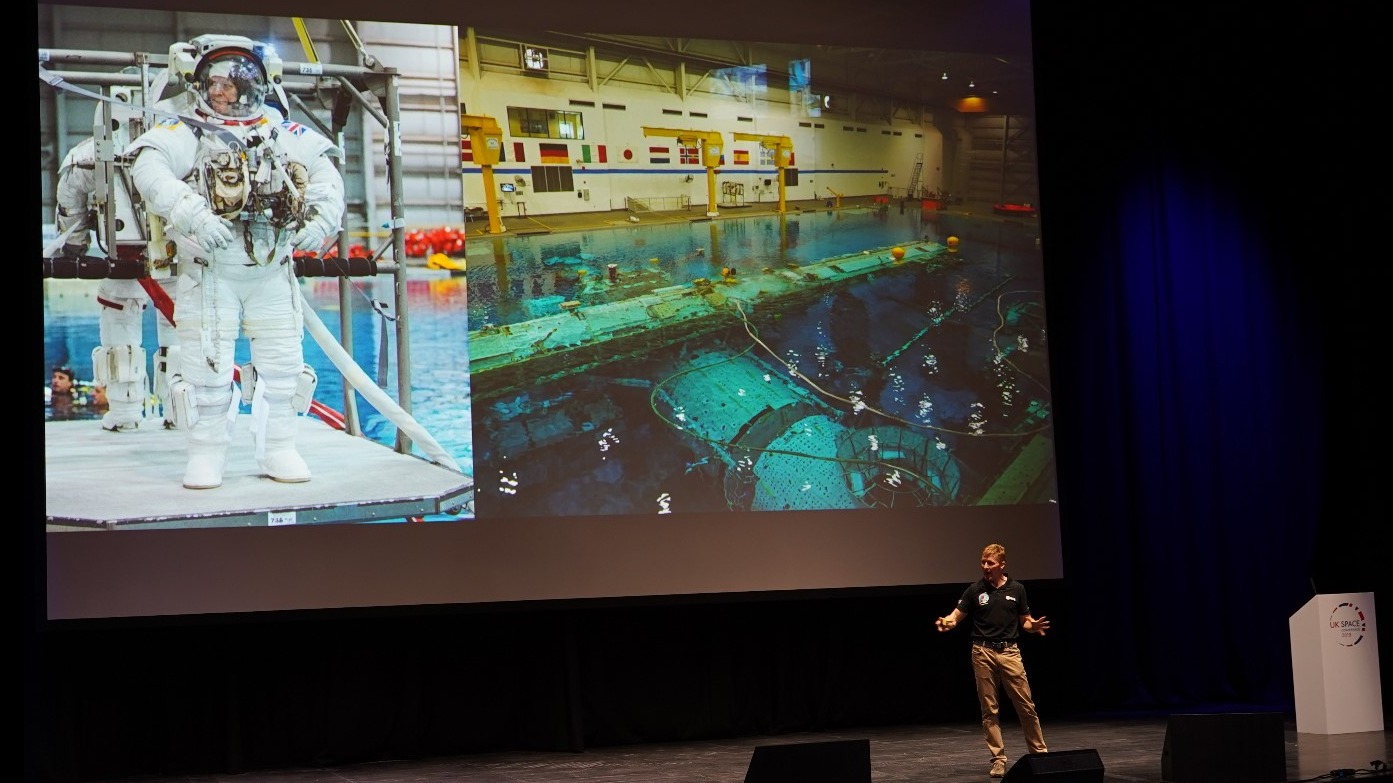 Tim Peake speaking about his six-month stay on the International Space Station