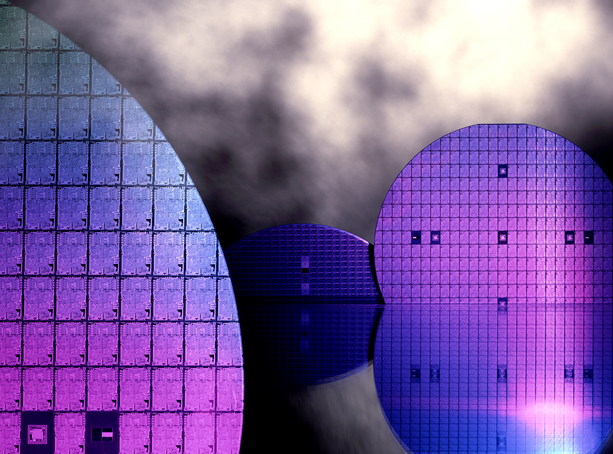 Abstract image of Semiconductor wafers
