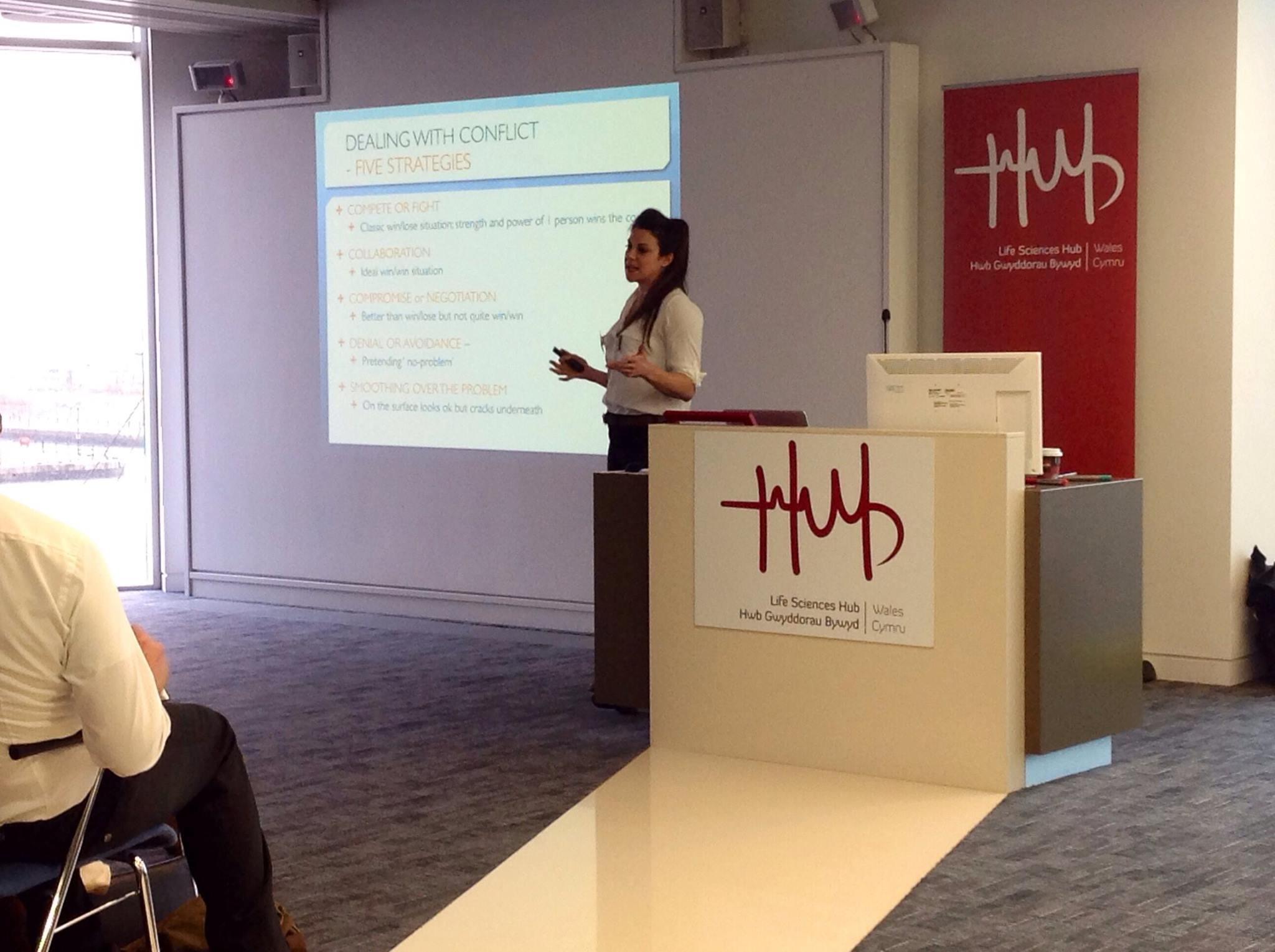 Laura Jackson speaking at MedTRiM event