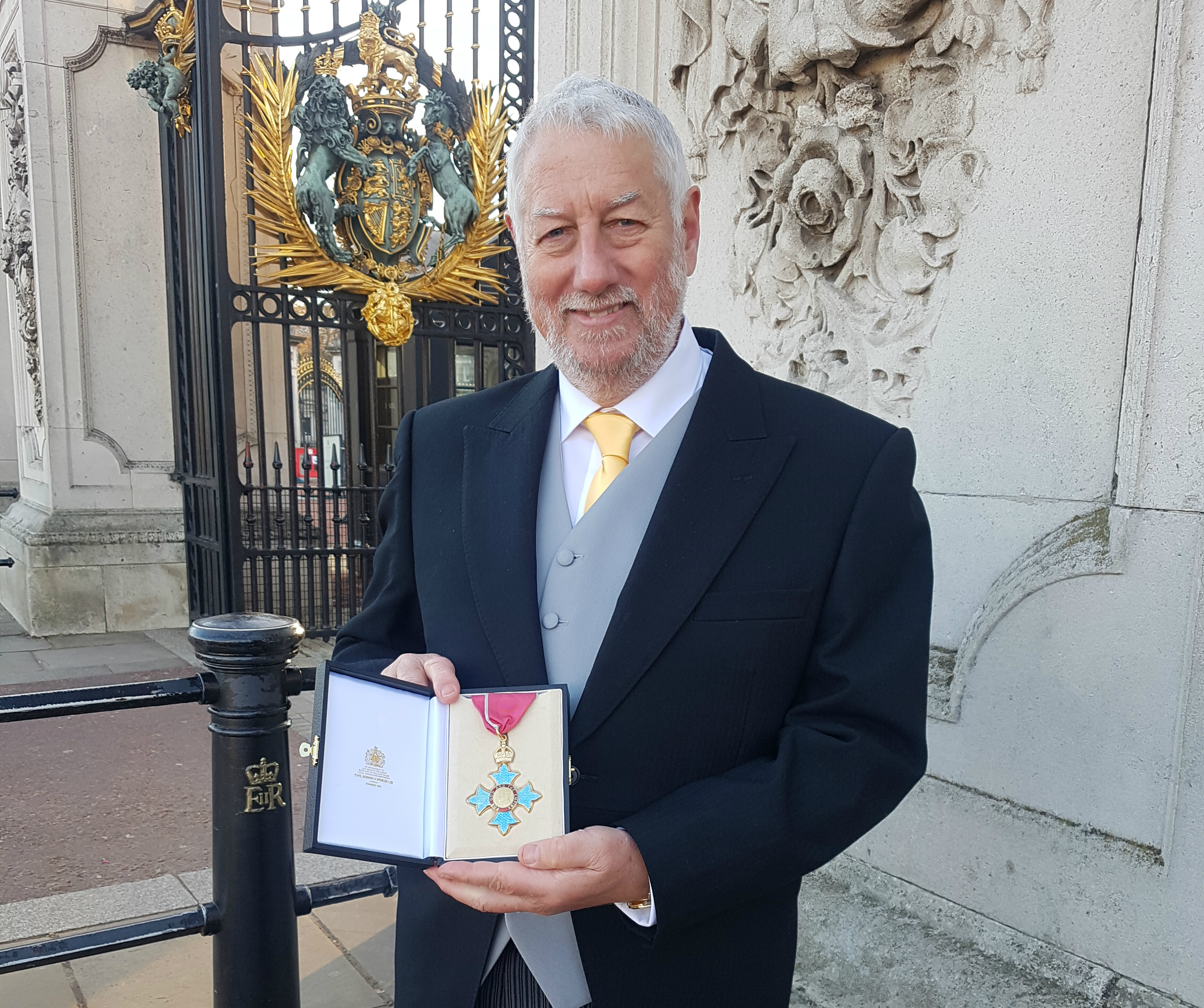 Prof Hutchings with CBE