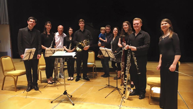 Dr Sierra with performers at MusicFest Aberystwyth