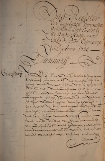 Old document with serif script 