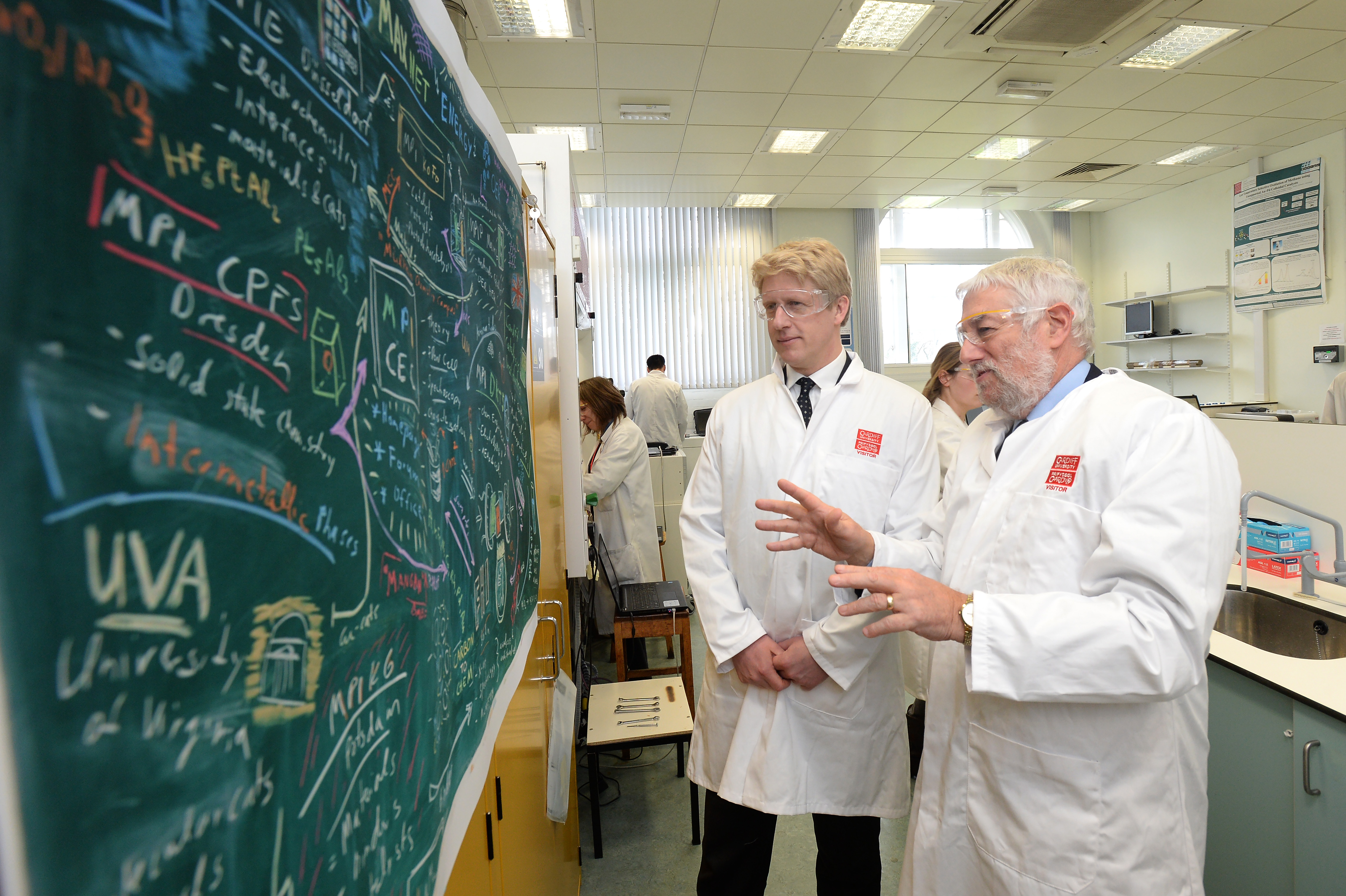 Jo Johnson with Professor Graham Hutchings