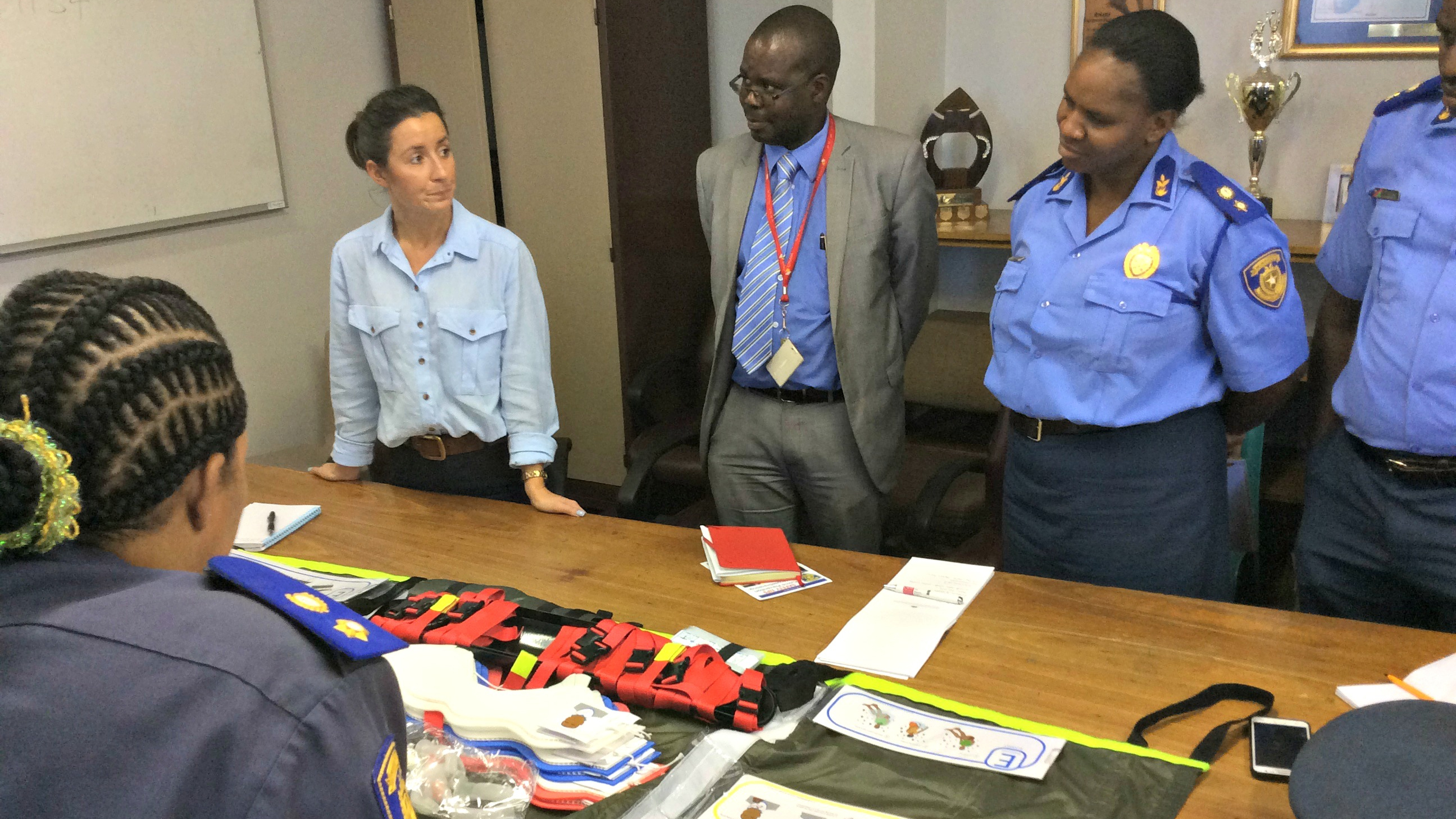 Dr Clara Watkins talks to Namibian Police