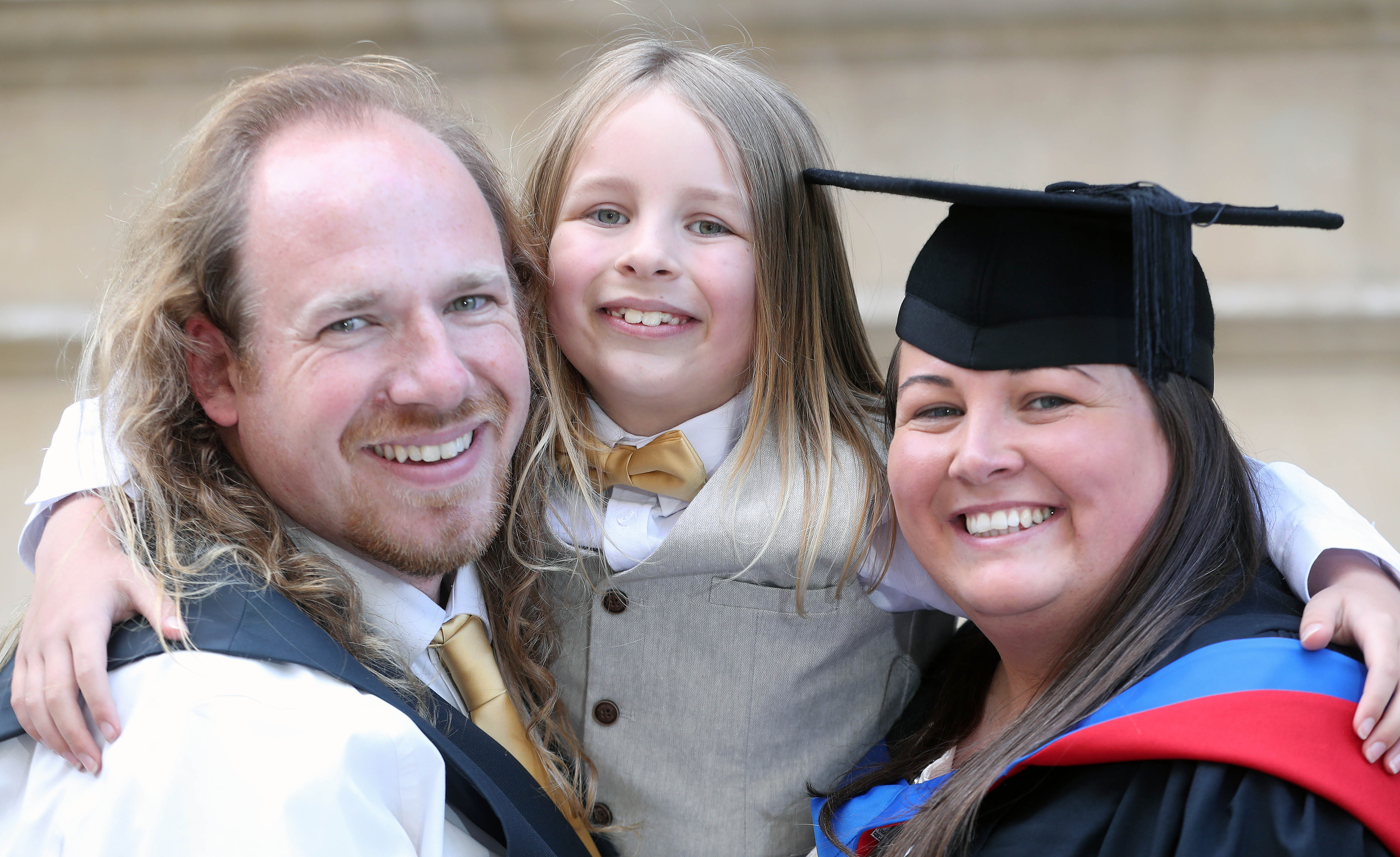 Amy Davies with husband and son