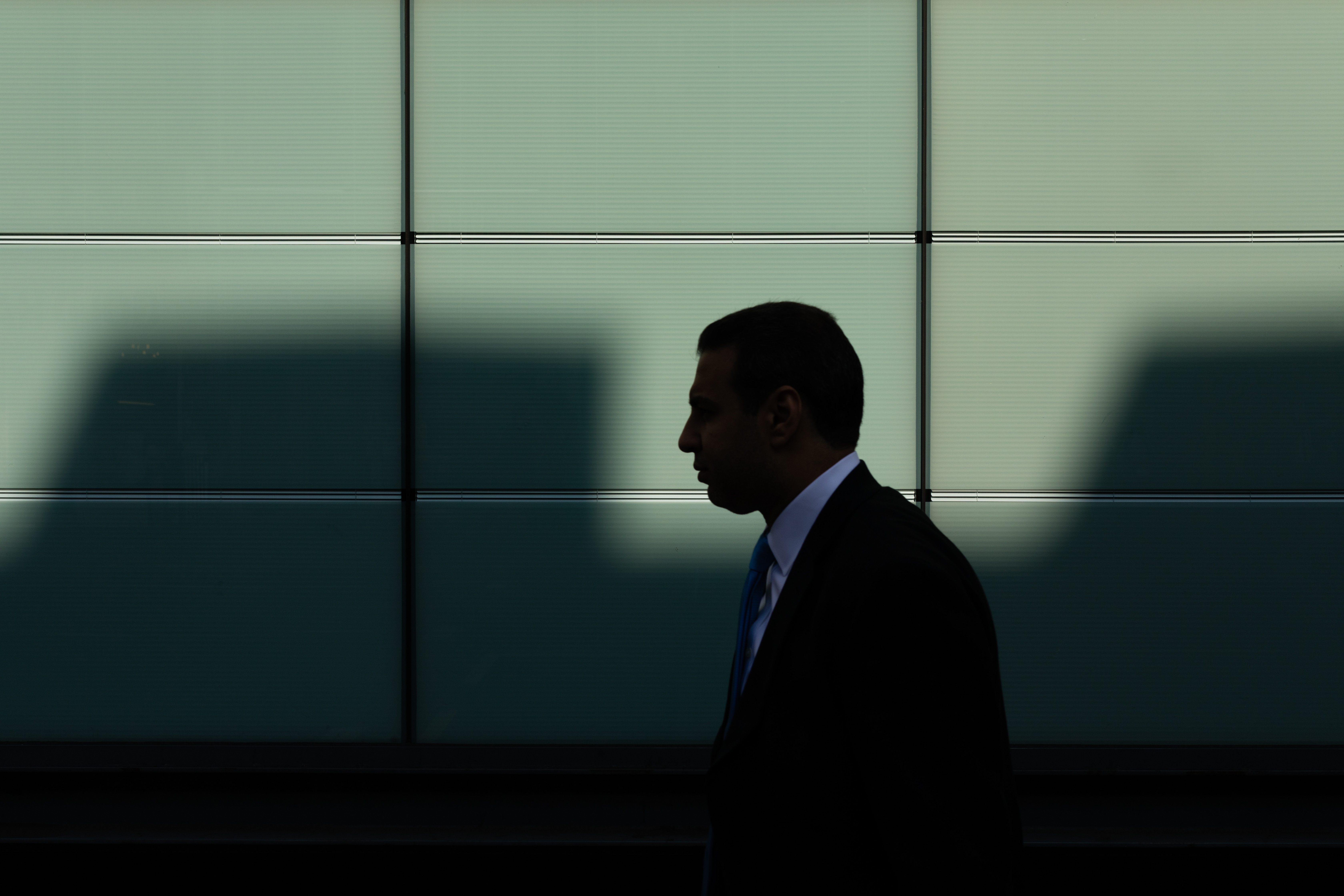 Man obscured by shadow