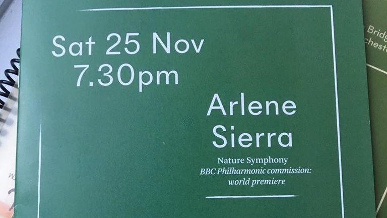 Arlene Sierra's Nature Symphony World Premiere Programme