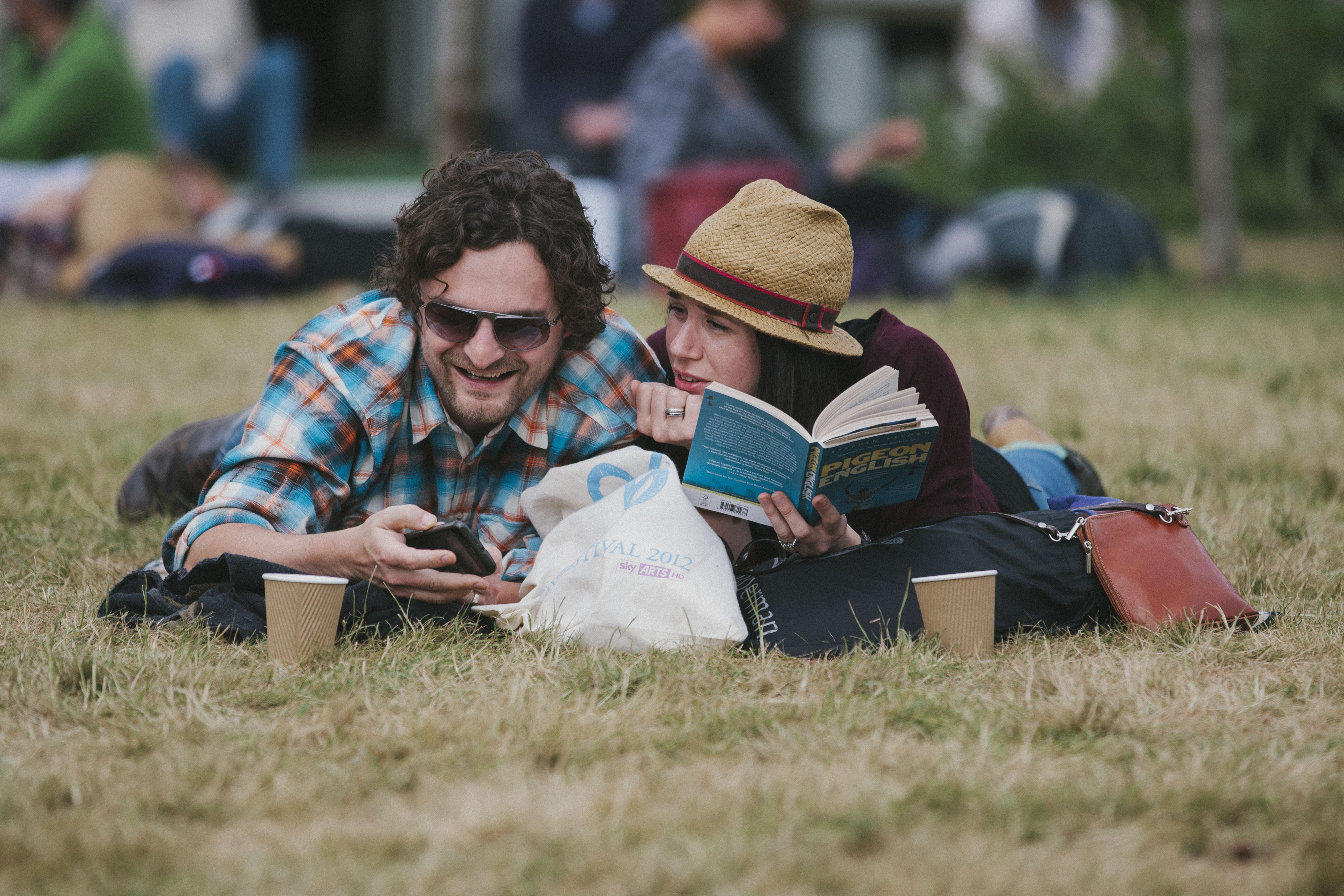 Couple reading