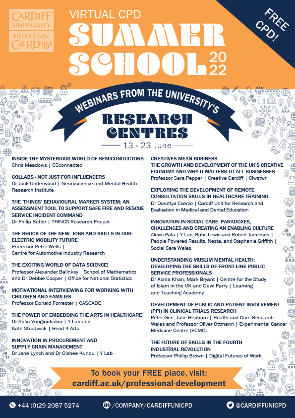 Virtual Summer School poster in English